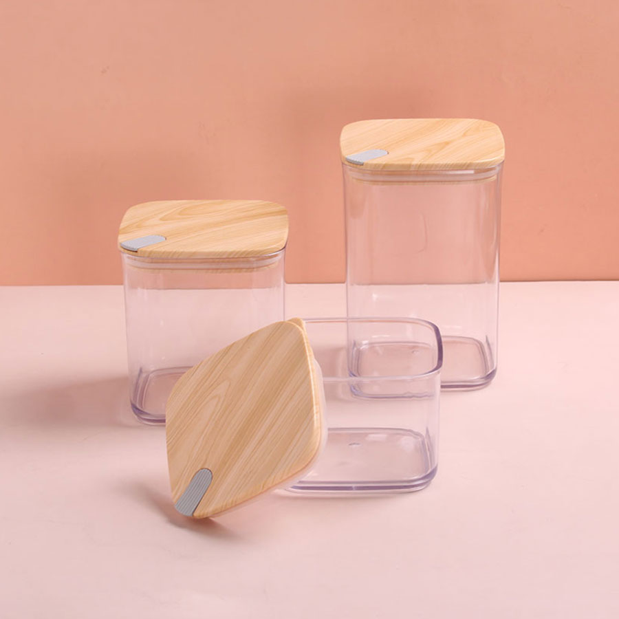 木紋方形密封罐小號(hào)/