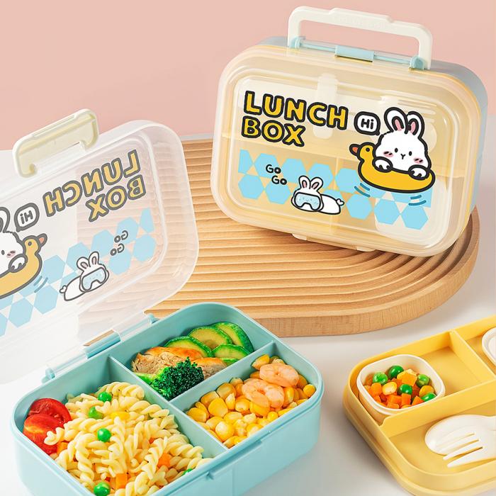 長方形便攜分格餐盒